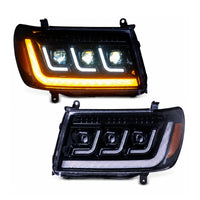 2004-2007 Toyota Land Cruiser 100 LED Triple Projector Headlights Assembly — main product view — H-LC100-04