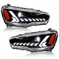 2008-2017 Mitsubishi Lancer / EVO X LED Projector Headlights — main product view — H-EVO-CW