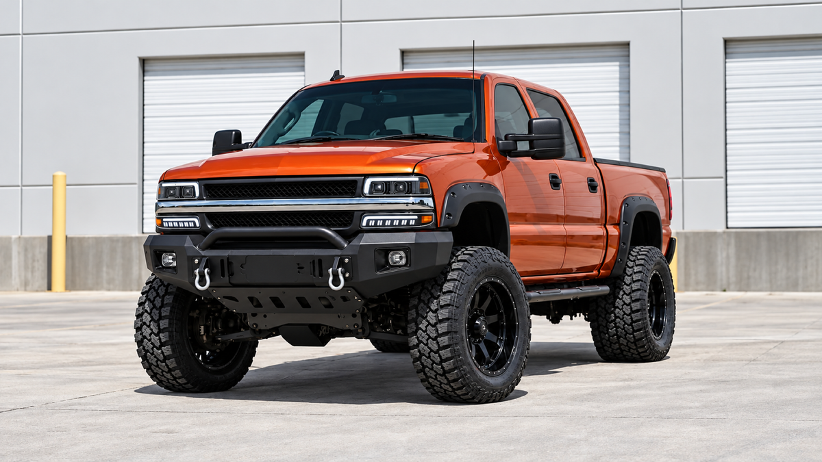 1999-2002 Chevrolet Silverado & 2000-2006 Tahoe / Suburban LED Dual Projector Headlights installed view
