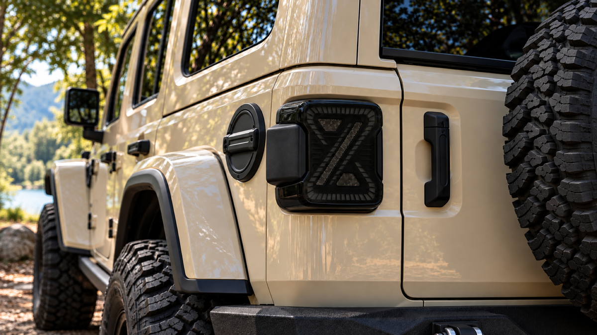 2018-2026 Jeep Wrangler JL & JLU Sequential LED Tail Lights installed view