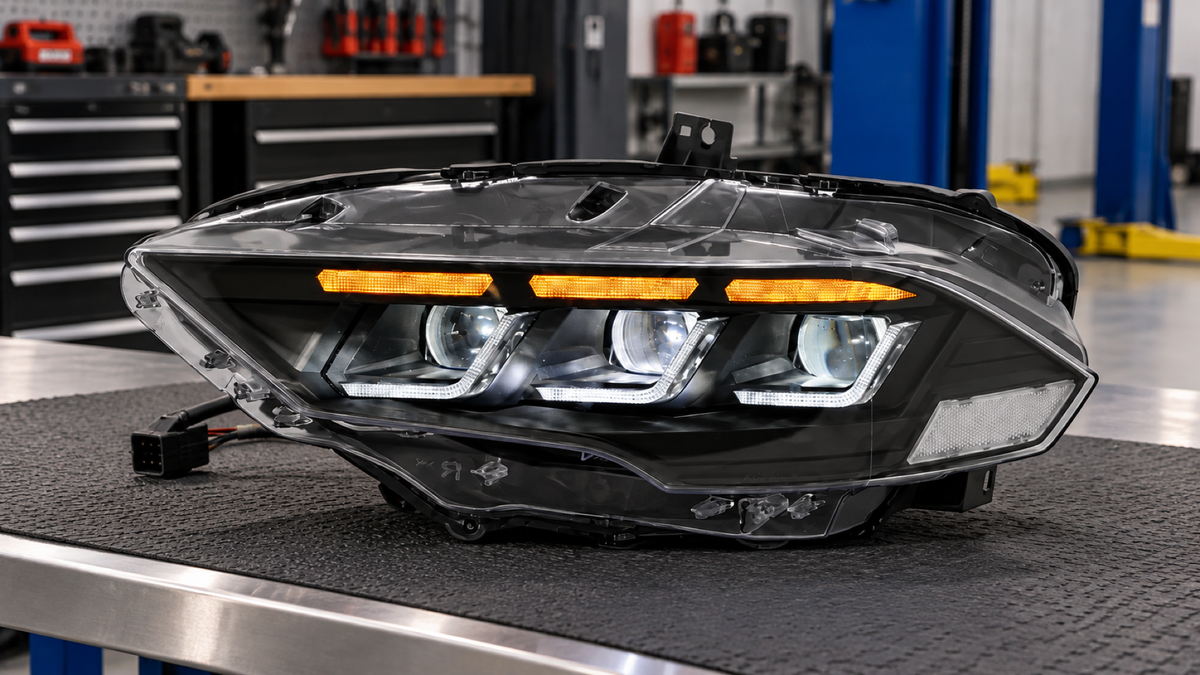 2015-2017 Ford Mustang S550 Pre-Facelift LED Triple Projector Headlights | Triple Bar DRL Installation Guide