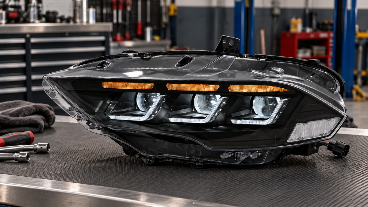 2018-2023 Ford Mustang S550 Facelift LED Triple Projector Headlights | Blade DRL Installation Guide
