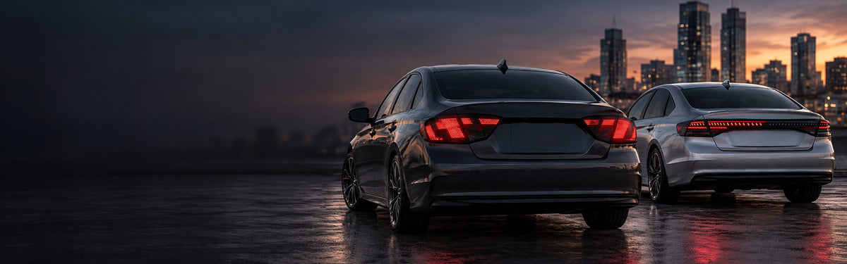 RIGNOX accord tail lights installed scene with clear left copy space