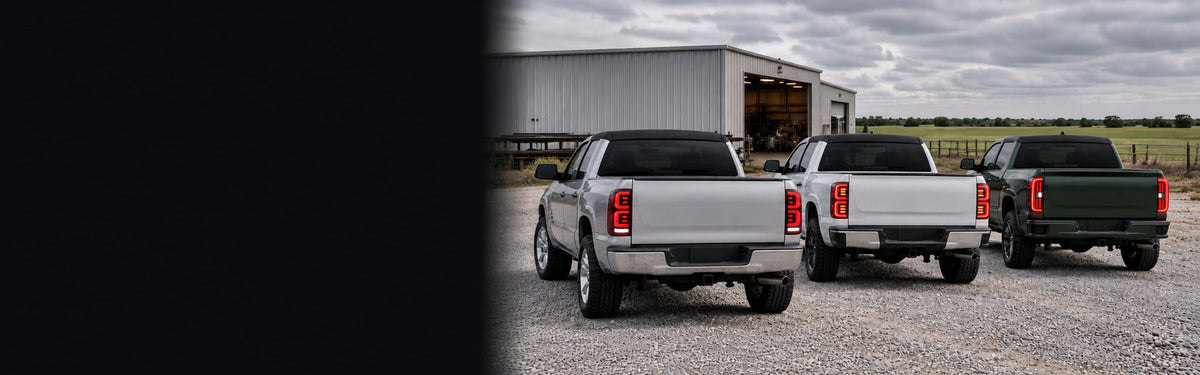 RIGNOX aftermarket tail lights for three GMC Sierra generations