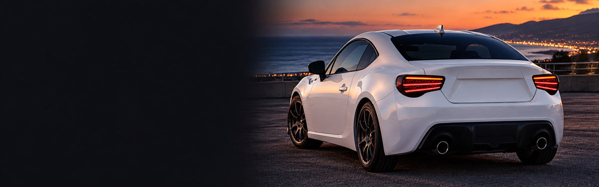 RIGNOX scion frs tail lights scene installed aftermarket lights with clear left copy space