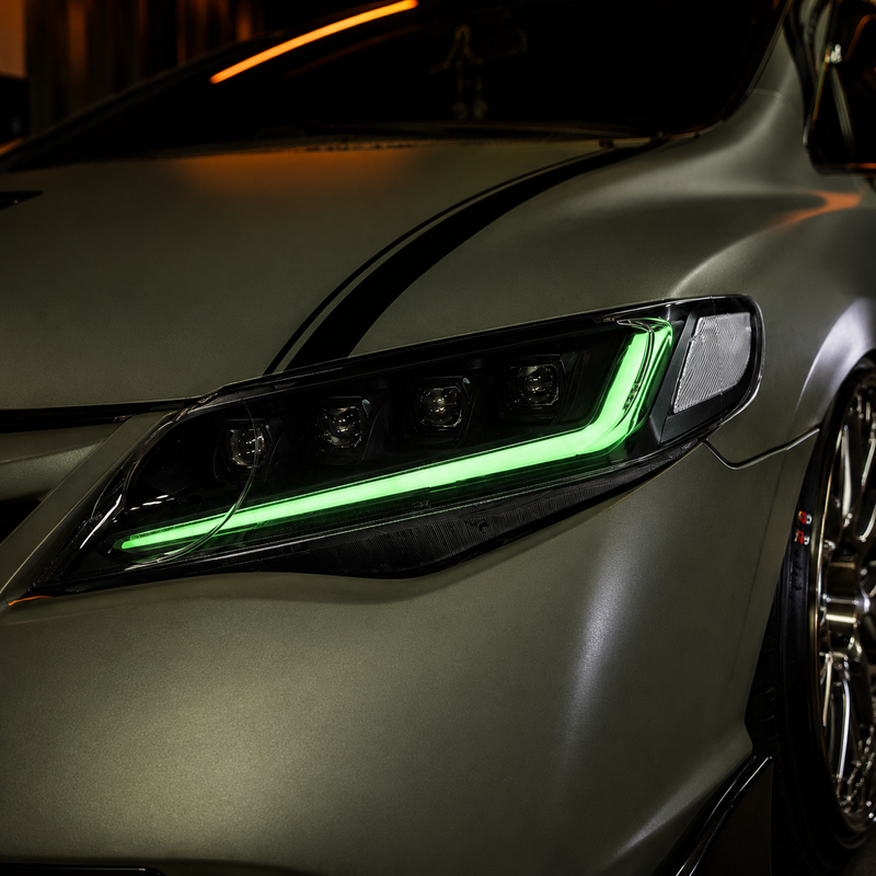 2006-2011 Honda Civic 8th Gen Sedan LED Multi Projector Headlights — product view 21 - H-CIV8-4P-RGB