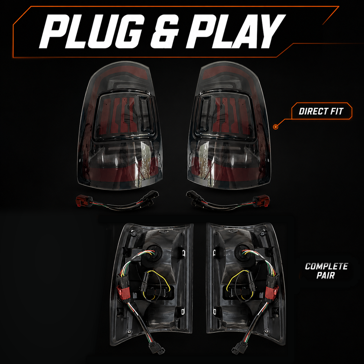 2009-2018 Dodge Ram 1500/2500/3500 Sequential LED Tail Lights — product view 14 - T-RAM09-SR