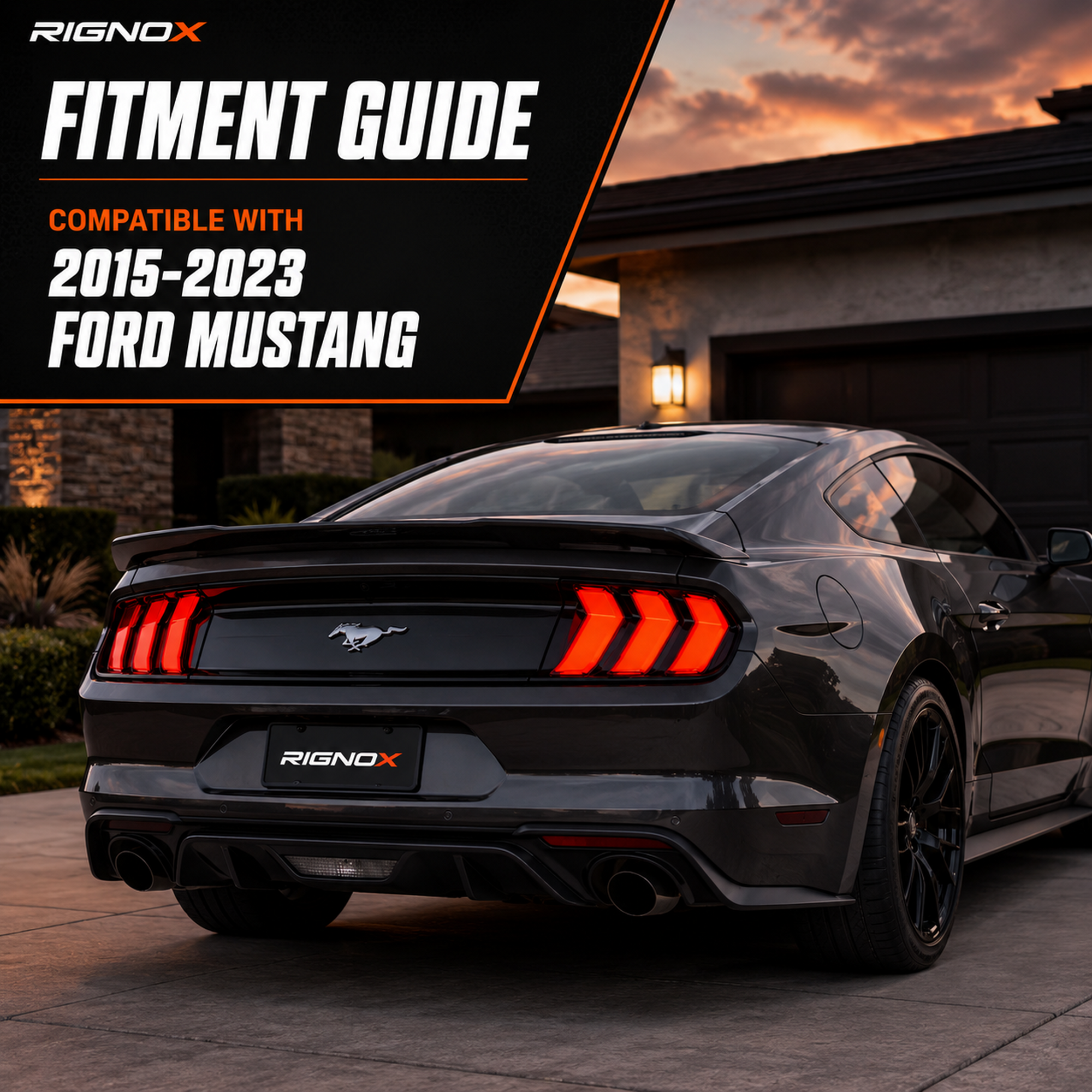 2015-2023 Ford Mustang S550 Sequential LED Tail Lights — product view 40 - T-MUS15-CW