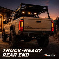 1995-2004 Toyota Tacoma Sequential LED Tail Lights — smoked red LED driveway trailhead — T-TACO95