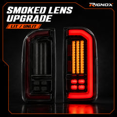 1995-2004 Toyota Tacoma Sequential LED Tail Lights — smoked red LED smoked lens style — T-TACO95