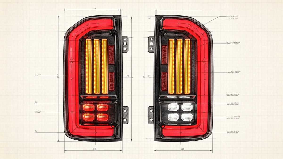 1995-2004 Toyota Tacoma Sequential LED Tail Lights Assembly