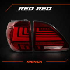 1998-2003 Lexus RX300 Sequential LED Tail Lights — red red unlit - T-RX98-RR