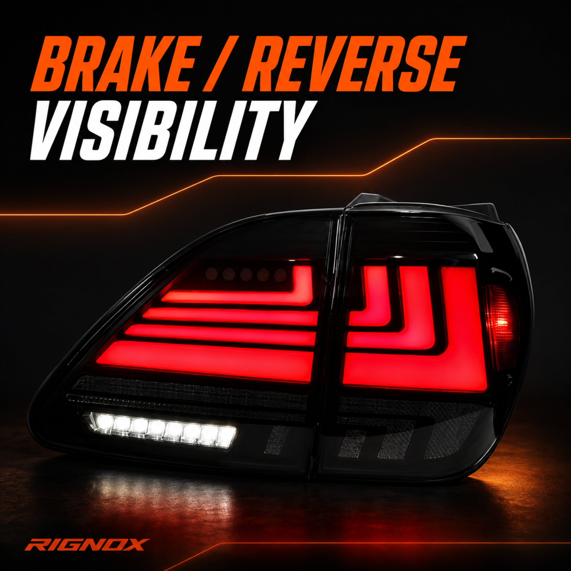 1998-2003 Lexus RX300 Sequential LED Tail Lights — smoked brake reverse visibility - T-RX98-SR