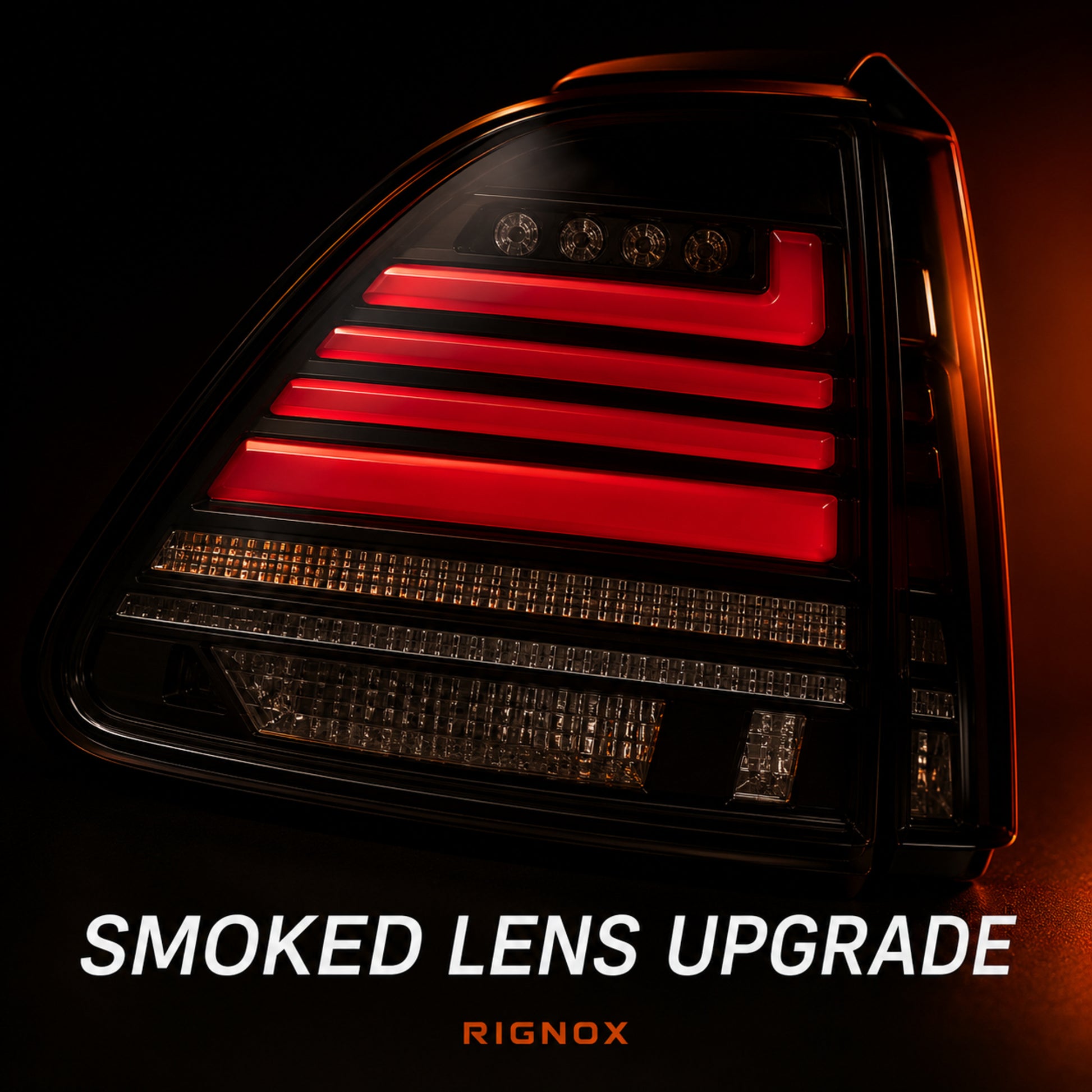 1998-2003 Lexus RX300 Sequential LED Tail Lights — smoked smoked lens style - T-RX98-SR
