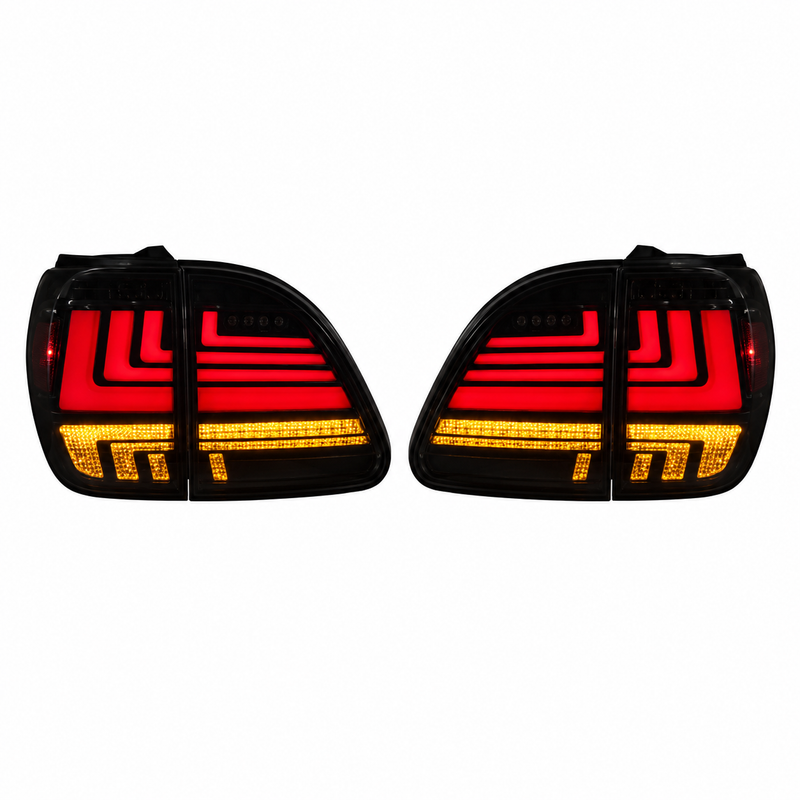 1998-2003 Lexus RX300 Sequential LED Tail Lights — LED white background - T-RX98-SR