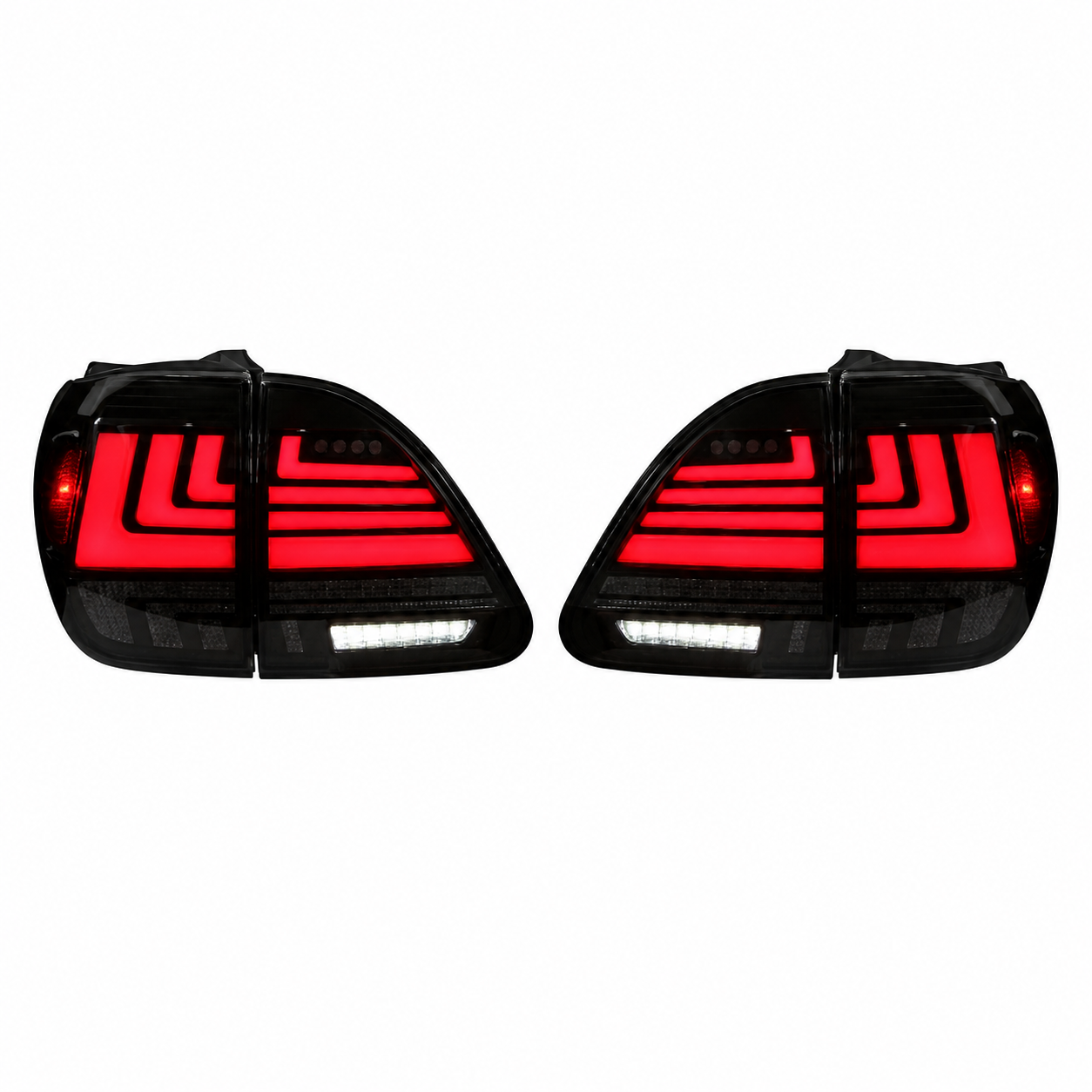 1998-2003 Lexus RX300 Sequential LED Tail Lights — LED white white background - T-RX98-RR