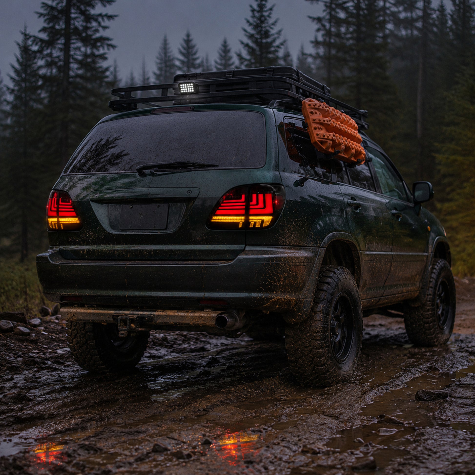 1998-2003 Lexus RX300 Sequential LED Tail Lights — sequential LED mud trail utility - T-RX98-SR