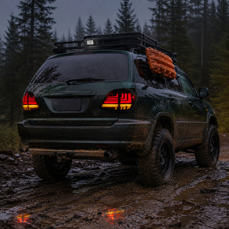 1998-2003 Lexus RX300 Sequential LED Tail Lights — sequential LED mud trail utility - T-RX98-SR