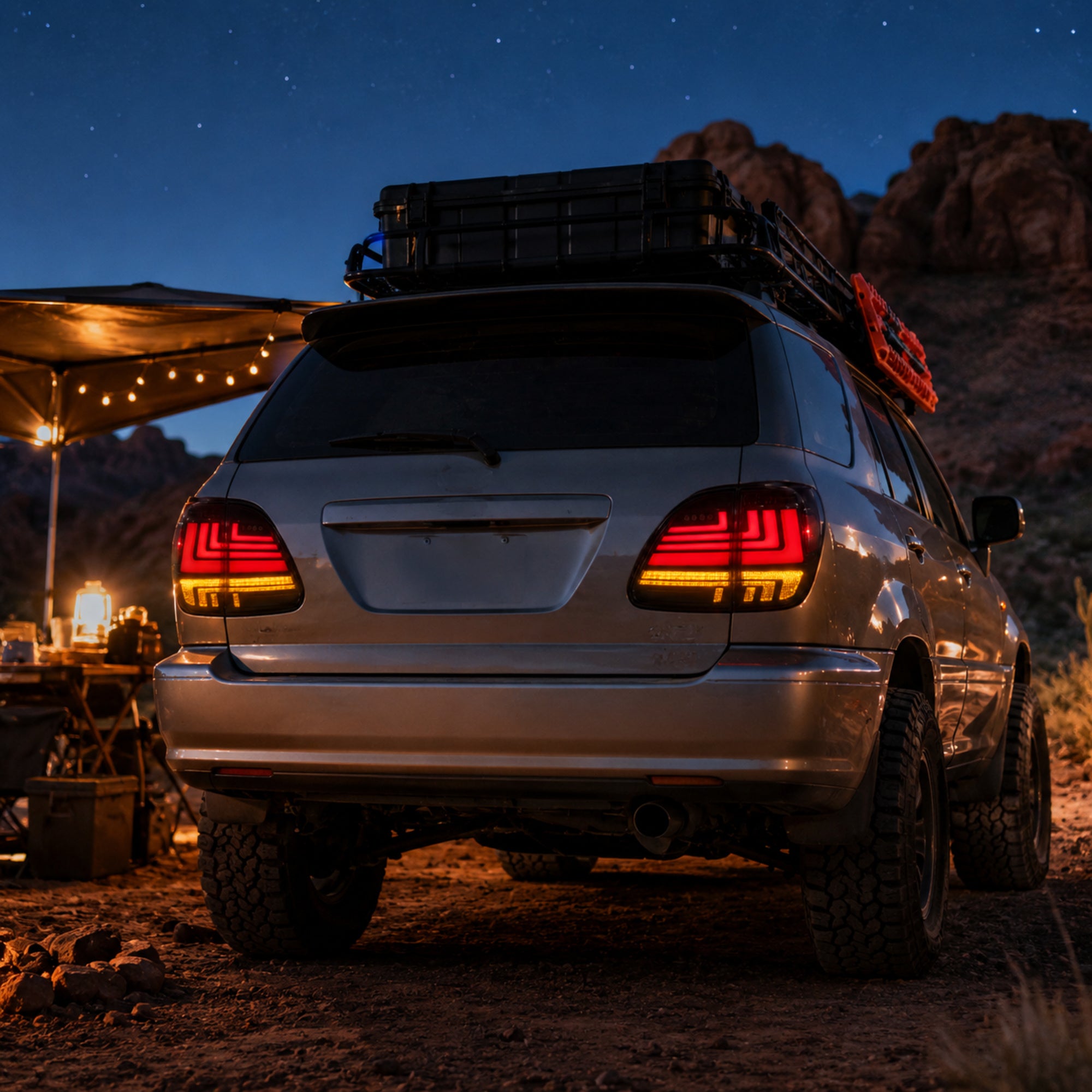 1998-2003 Lexus RX300 Sequential LED Tail Lights — sequential LED overland camp night - T-RX98-RR