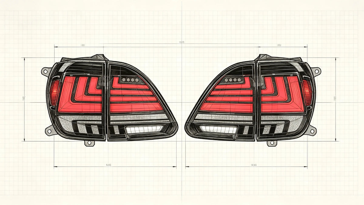 1998-2003 Lexus RX300 Sequential LED Tail Lights Assembly
