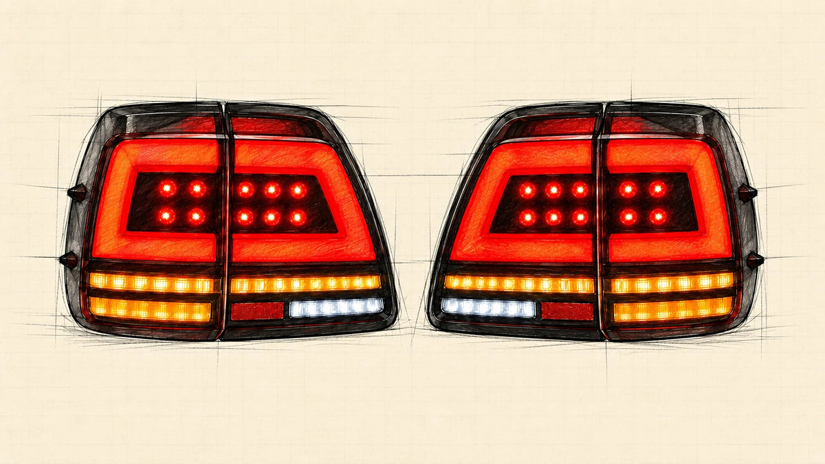1998-2007 Toyota Land Cruiser 100 Sequential LED Tail Lights Assembly