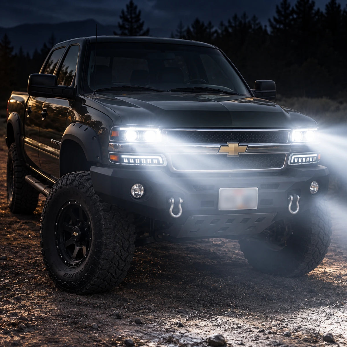 1999-2002 Chevrolet Silverado & 2000-2006 Tahoe / Suburban LED Dual Projector Headlights — conquer the wild — H-SIL99