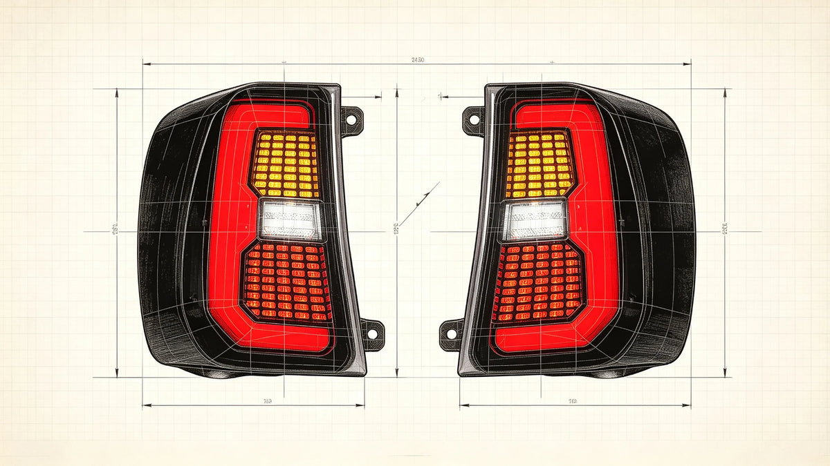 1999-2004 Jeep Grand Cherokee Sequential LED Tail Lights Assembly
