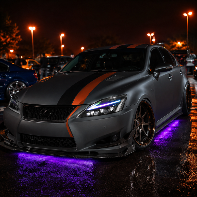 2006-2013 Lexus IS250 / IS350 / IS-F LED Triple Projector Headlights — product view 21 - H-IS06-CRGB