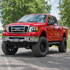 2004-2008 Ford F-150 & 2006-2008 Lincoln Mark LT LED Dual Projector Headlights — white DRL daylight display — H-F150-04