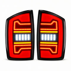2002-2008 Dodge Ram Sequential LED Tail Lights — smoke red bar white background lit 01 630d8222 25f0 49a7 a91e c40bcaffb576 - T-RAM07-08