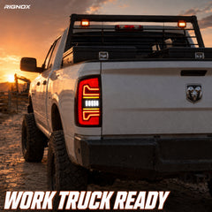 2002-2008 Dodge Ram Sequential LED Tail Lights — smoke red bar work truck ready - T-RAM07-08