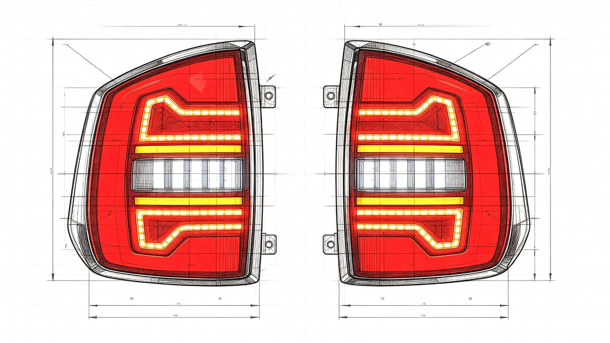 2002-2008 Dodge Ram Sequential LED Tail Lights Assembly
