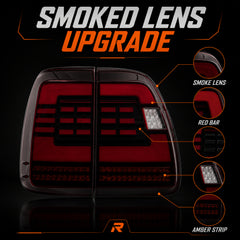 2003-2007 Lexus LX470 Sequential LED Tail Lights — smoke red bar function12