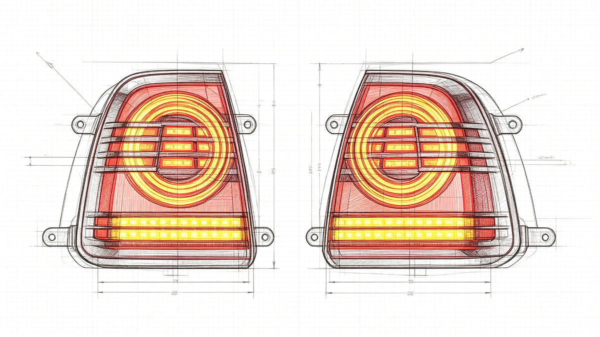 2003-2007 Lexus LX470 Sequential LED Tail Lights Assembly Halo