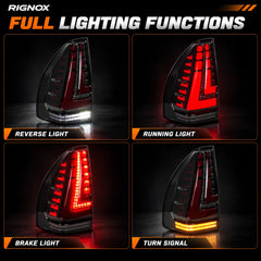 2003-2009 Lexus GX470 Sequential LED Tail Lights Assembly — lighting functions — T-GX470-03-SR