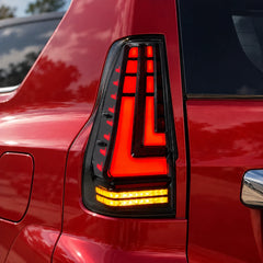 2003-2009 Lexus GX470 Sequential LED Tail Lights Assembly — light-on close-up — T-GX470-03-SR