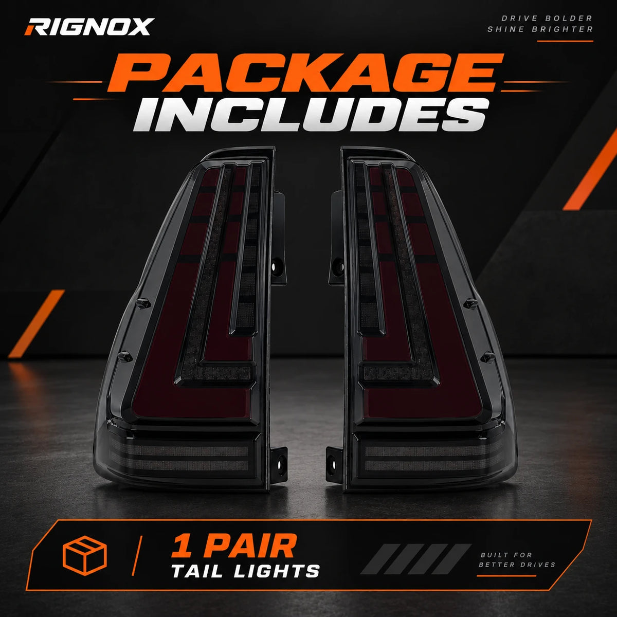 2003-2009 Lexus GX470 Sequential LED Tail Lights Assembly — package includes — T-GX470-03-SR