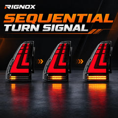 2003-2009 Lexus GX470 Sequential LED Tail Lights Assembly — sequential turn signal — T-GX470-03-SR