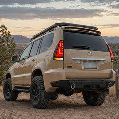 2003-2009 Lexus GX470 Sequential LED Tail Lights Assembly — sunset desert view — T-GX470-03-SR