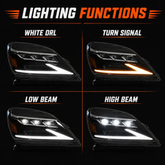 2003-2009 Lexus GX470 LED Triple Projector Headlights Assembly — lighting functions — H-GX470-03