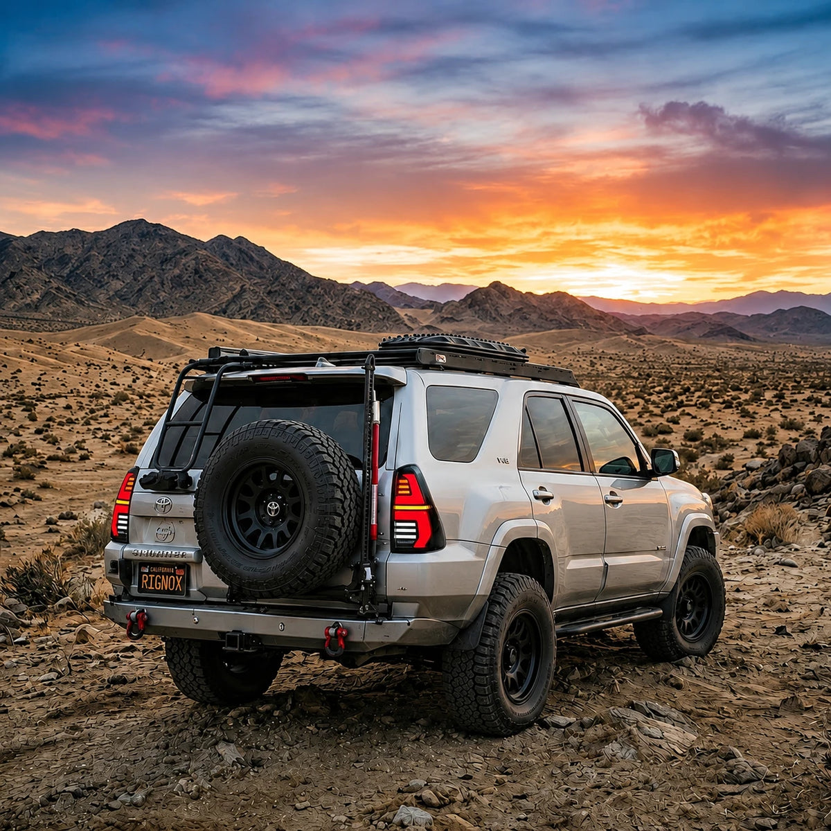 2003-2009 Toyota 4Runner Sequential LED Tail Lights — driving in desert — T-4RN03-H