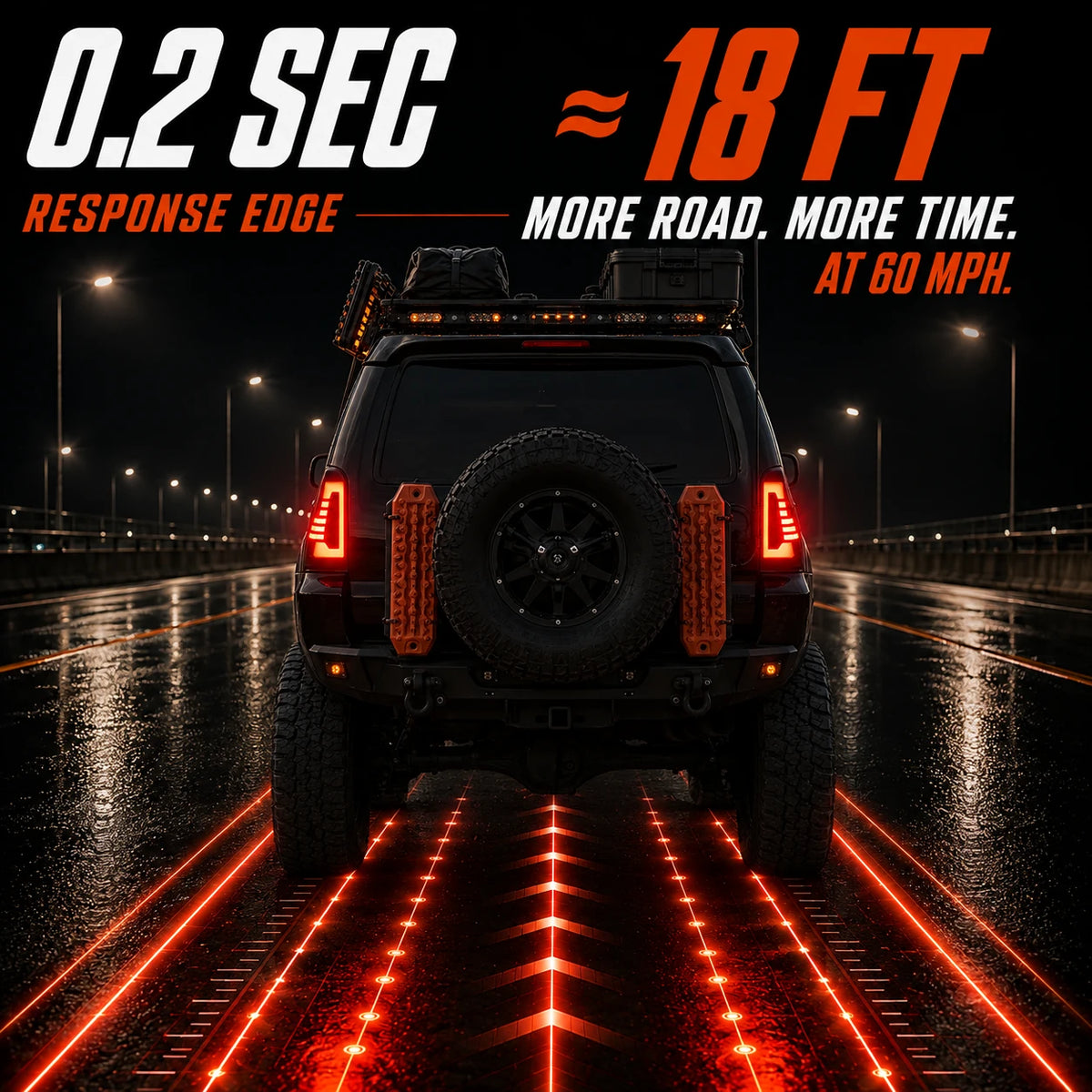 2003-2009 Toyota 4Runner Sequential LED Tail Lights — brake effect — T-4RN03