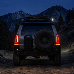 2003-2009 Toyota 4Runner Sequential LED Tail Lights — smoke red night rear white DRL - T-4RN03