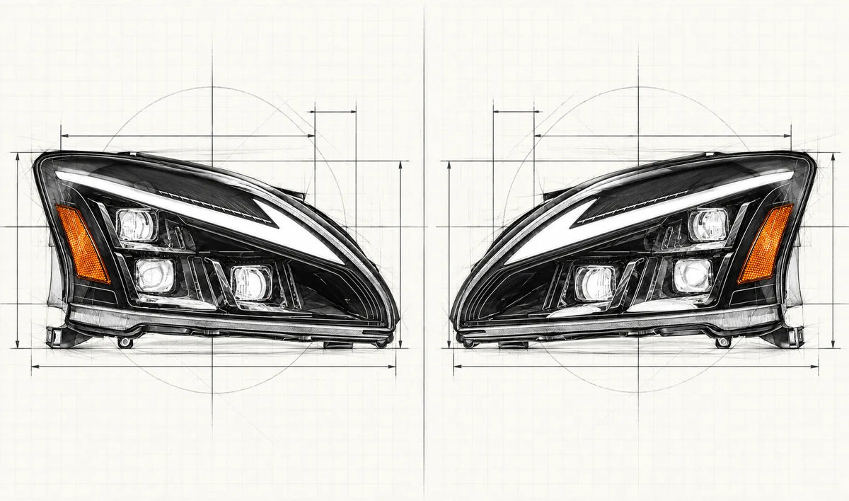 2004-2009 Lexus RX330 / RX350 / RX400h (XU30) LED Triple Projector Headlights Assembly — Pair