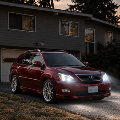 2004-2009 Lexus RX330 / RX350 / RX400h (XU30) LED Triple Projector Headlights Assembly — Pair — Nighttime driveway headlight illumination — H-RX04-3P