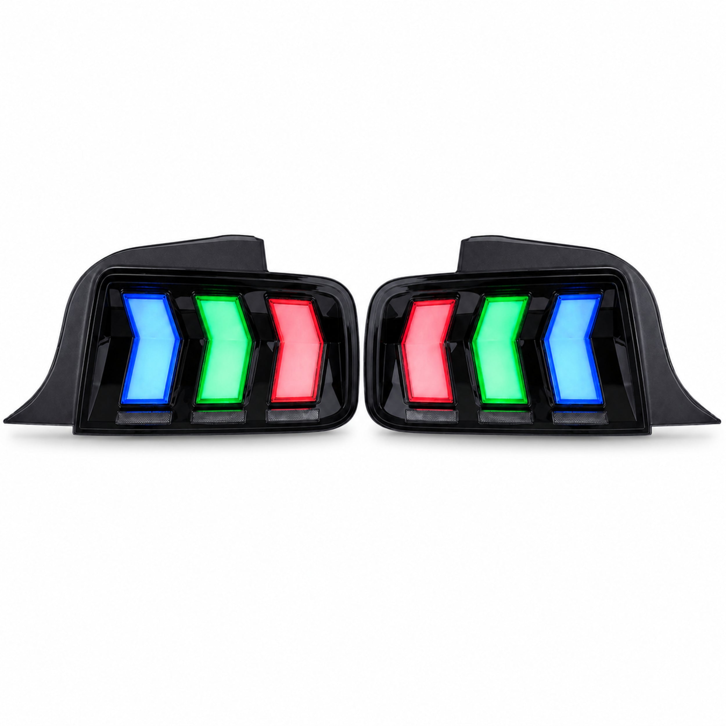 2005-2009 Ford Mustang Sequential LED Tail Lights — RGB white background01 - T-MUS05-RGB