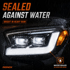 2006-2009 Toyota 4Runner LED Dual Projector Headlights — waterproof in rain — H-4RN06-BK
