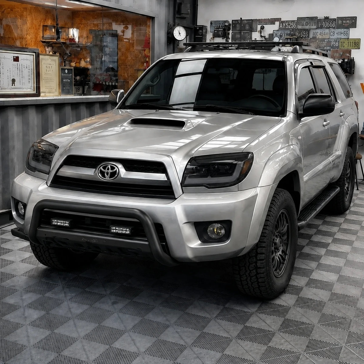 2006-2009 Toyota 4Runner LED Dual Projector Headlights —parking in garage — H-4RN06-BK