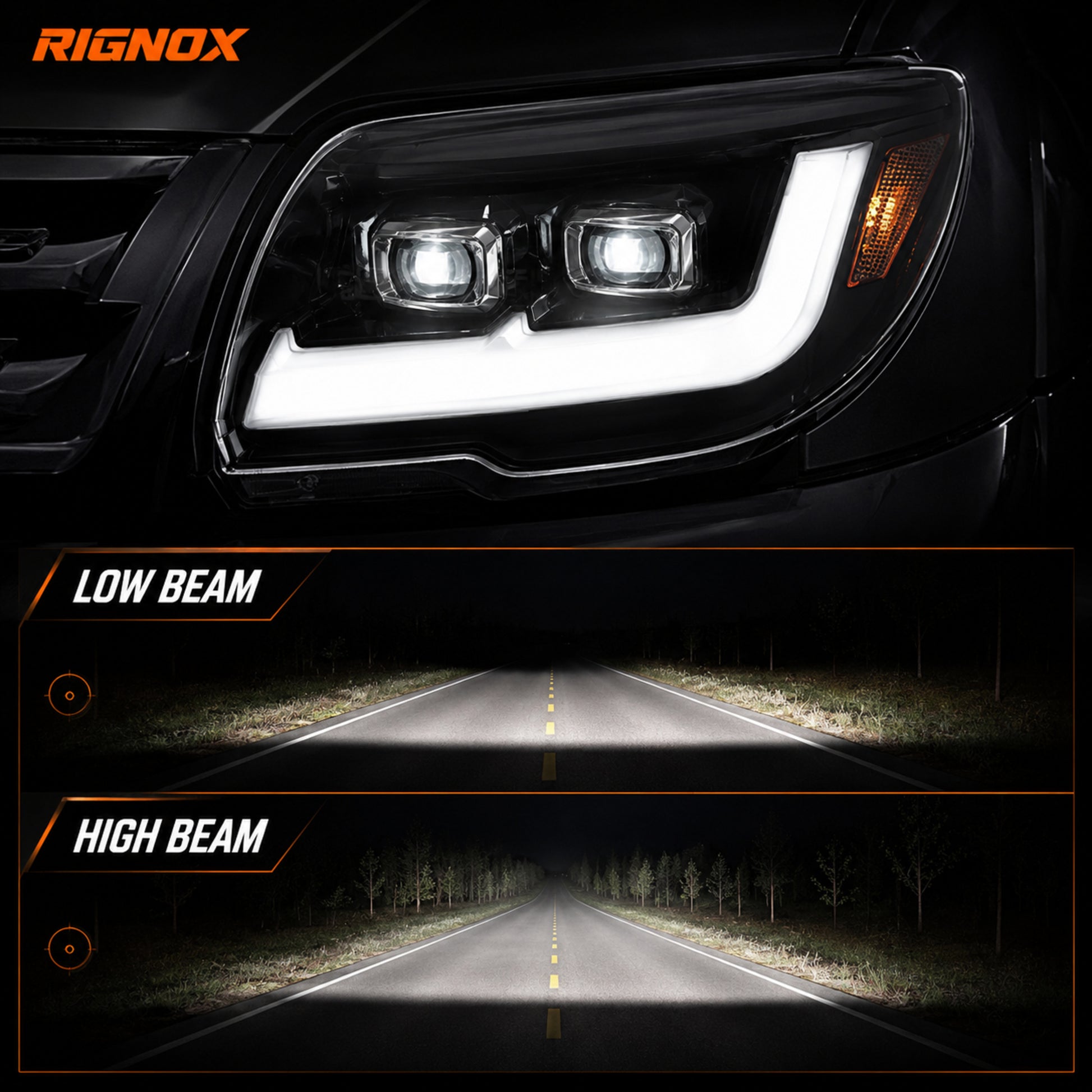 2006-2009 Toyota 4Runner LED Dual Projector Headlights — electroplated sequential turn signal low high beam10 - H-4RN06-CH