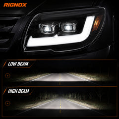 2006-2009 Toyota 4Runner LED Dual Projector Headlights — electroplated sequential turn signal low high beam10 - H-4RN06-CH